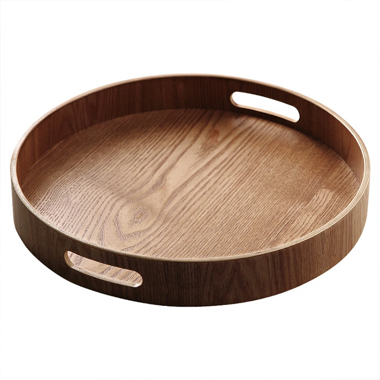 Cheap Wood Fiber Tray Wholesale Serving Tray Dishwasher Safe Color Full Durable Food Serving Tray