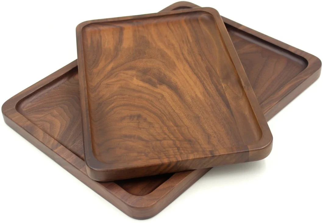 Rectangle Walnut Food Tray Wooden Serving Tray