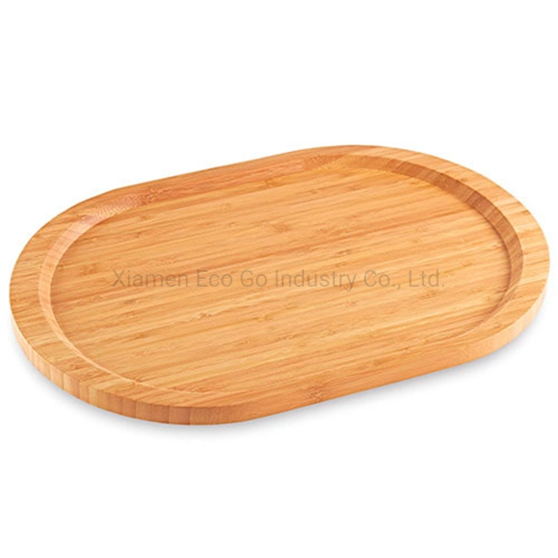 Bamboo Serving Tray Appetizer Platter Natural Wooden Storage Tray Oval Platter Food Tray