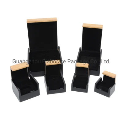 2022 Custom Wholesale Piano Lacquer Wooden Jewelry Ring Earring Necklace Pendant Bracelet Bangle Watch Perfume Gift Box Velvet PU Leather Packaging Box