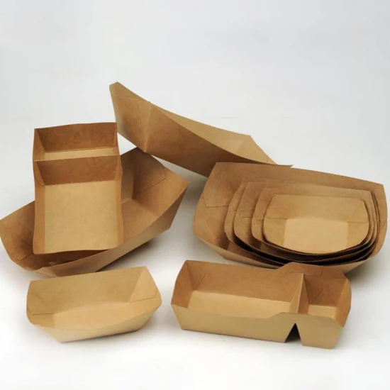 Boat Sushi Plate Tray Food Disposable Snack Serving Bowl Plate Paper Tray Container Boat Wooden Loaf Cheese